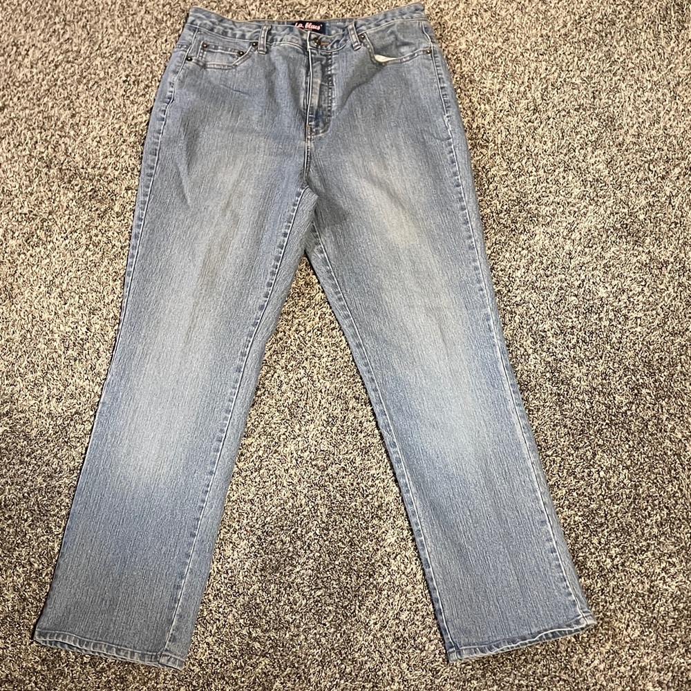 Vintage L.A. Blues Stretch Medium Wash Blue Straight Leg Jeans (10 - 32W 30L)